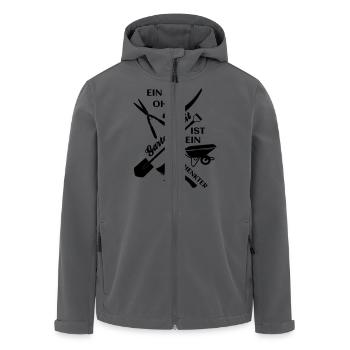 ein tag ohne gartenarbeit - Recycelte Männer Softshell-Jacke von Stanley/Stella - Anthrazit - Vorne - AI Model Male 185 light (185cm)