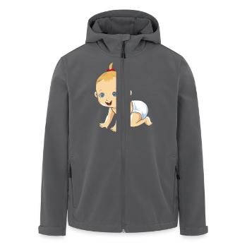 Baby Mädchen Girl Familie Kind Kleinkind Krabbeln - Recycelte Männer Softshell-Jacke von Stanley/Stella - Anthrazit - Vorne - AI Model Male 185 light (185cm)