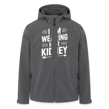 Spruch für Lebensretter und Empfänger - Recycelte Männer Softshell-Jacke von Stanley/Stella - Anthrazit - Vorne - AI Model Male 185 light (185cm)