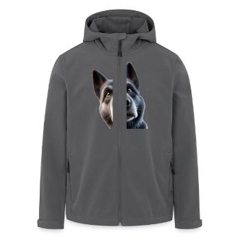 Hund Kopf 2 - Recycelte Männer Softshell-Jacke von Stanley/Stella - Anthrazit - Vorne - AI Model Male 185 light (185cm)