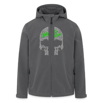 Memento Mori Schädel - Recycelte Männer Softshell-Jacke von Stanley/Stella - Anthrazit - Vorne - AI Model Male 185 light (185cm)