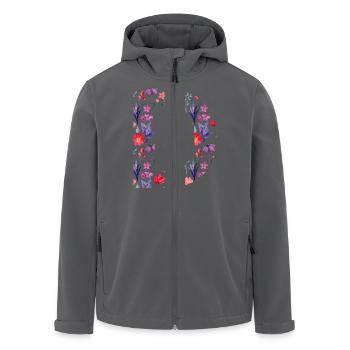 Personalisierter Blumenbuchstabe d - Geschenkidee - Recycelte Männer Softshell-Jacke von Stanley/Stella - Anthrazit - Vorne - AI Model Male 185 light (185cm)