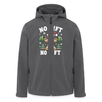 No Lift No Gift Bodybuilder Lebkuchenmann Gym Weih - Recycelte Männer Softshell-Jacke von Stanley/Stella - Anthrazit - Vorne - AI Model Male 185 light (185cm)