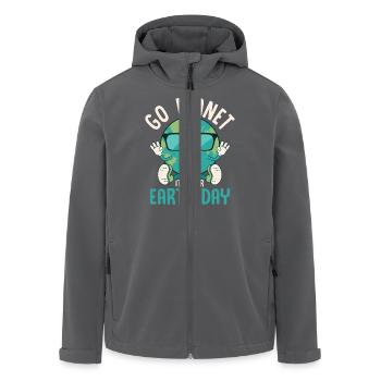 Go Planet It's Your Earth Day Environmental Planet - Recycelte Männer Softshell-Jacke von Stanley/Stella - Anthrazit - Vorne - AI Model Male 185 light (185cm)