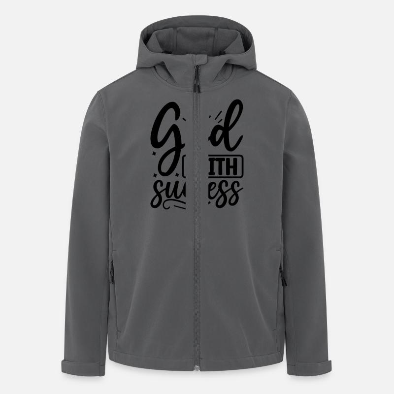 Gott. Glaube. Erfolg - Recycelte Männer Softshell-Jacke von Stanley/Stella - Anthrazit