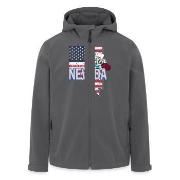 Nevada Vereinigte Staaten Retro Vintage Souvenir - Recycelte Männer Softshell-Jacke von Stanley/Stella - Anthrazit - Vorne - AI Model Male 185 light (185cm)