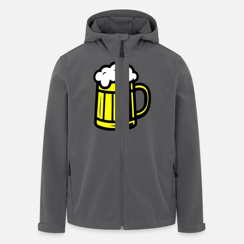 Bier Glas Bierkrug - Recycelte Männer Softshell-Jacke von Stanley/Stella - Anthrazit