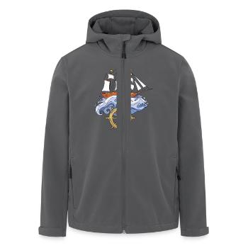 Segelschiff - Recycelte Männer Softshell-Jacke von Stanley/Stella - Anthrazit - Vorne - AI Model Male 185 light (185cm)