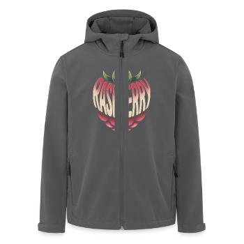 Raspberry - Cool Fruit Logo - Recycelte Männer Softshell-Jacke von Stanley/Stella - Anthrazit - Vorne - AI Model Male 185 light (185cm)