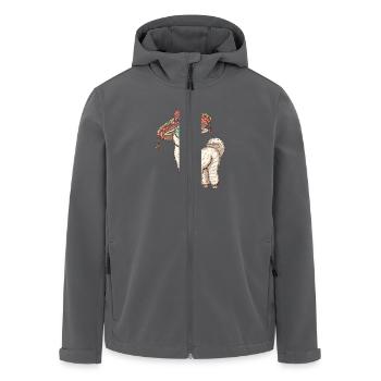 Alpaka Llama Lustig Sombrero - Recycelte Männer Softshell-Jacke von Stanley/Stella - Anthrazit - Vorne - AI Model Male 185 light (185cm)