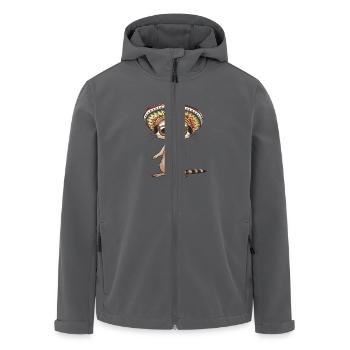 Erdmännchen Lustig Sombrero - Recycelte Männer Softshell-Jacke von Stanley/Stella - Anthrazit - Vorne - AI Model Male 185 light (185cm)