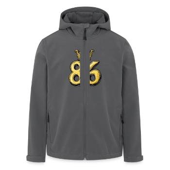 86 Zahl Krone - Recycelte Männer Softshell-Jacke von Stanley/Stella - Anthrazit - Vorne - AI Model Male 185 light (185cm)