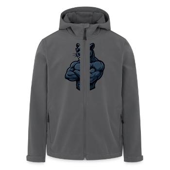 panther comic - Recycelte Männer Softshell-Jacke von Stanley/Stella - Anthrazit - Vorne - AI Model Male 185 light (185cm)