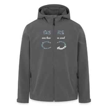 Sisters one heart one soul, Infinity Glitzer 8 BFF - Recycelte Männer Softshell-Jacke von Stanley/Stella - Anthrazit - Vorne - AI Model Male 185 light (185cm)