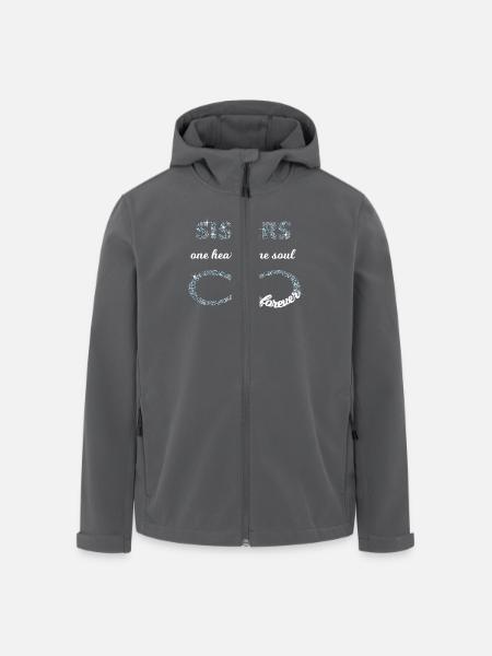 Sisters one heart one soul, Infinity Glitzer 8 BFF - Recycelte Männer Softshell-Jacke von Stanley/Stella - Anthrazit