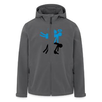Schutzengel - Besoffen - Recycelte Männer Softshell-Jacke von Stanley/Stella - Anthrazit - Vorne - AI Model Male 185 light (185cm)