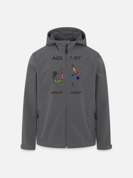 Aglity ist Geschicklichkeit - Recycelte Männer Softshell-Jacke von Stanley/Stella - Anthrazit