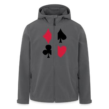 Poker - Recycelte Männer Softshell-Jacke von Stanley/Stella - Anthrazit - Vorne - AI Model Male 185 light (185cm)