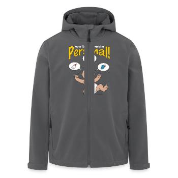 CD - wo bleibt mein Personal - Essen - Wickeln - - Recycelte Männer Softshell-Jacke von Stanley/Stella - Anthrazit - Vorne - AI Model Male 185 light (185cm)
