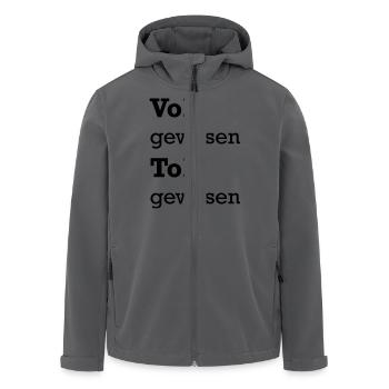 Voll gewesen Toll gewesen - Recycelte Männer Softshell-Jacke von Stanley/Stella - Anthrazit - Vorne - AI Model Male 185 light (185cm)