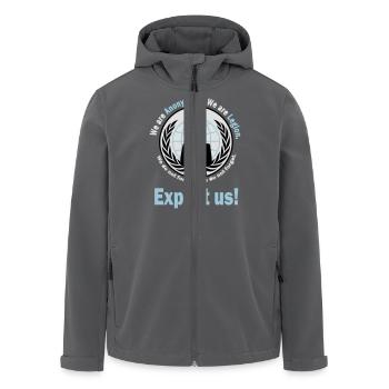 Anonymous - T-Shirt - Recycelte Männer Softshell-Jacke von Stanley/Stella - Anthrazit - Vorne - AI Model Male 185 light (185cm)