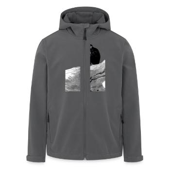 Musik-Affe - Recycelte Männer Softshell-Jacke von Stanley/Stella - Anthrazit - Vorne - AI Model Male 185 light (185cm)