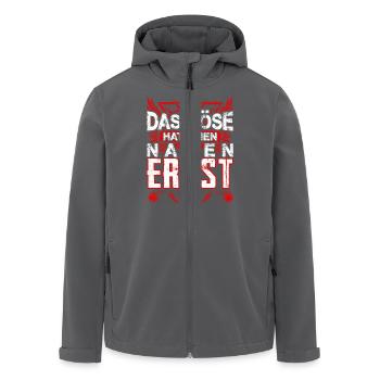 ERNST - Name - Recycelte Männer Softshell-Jacke von Stanley/Stella - Anthrazit - Vorne - AI Model Male 185 light (185cm)