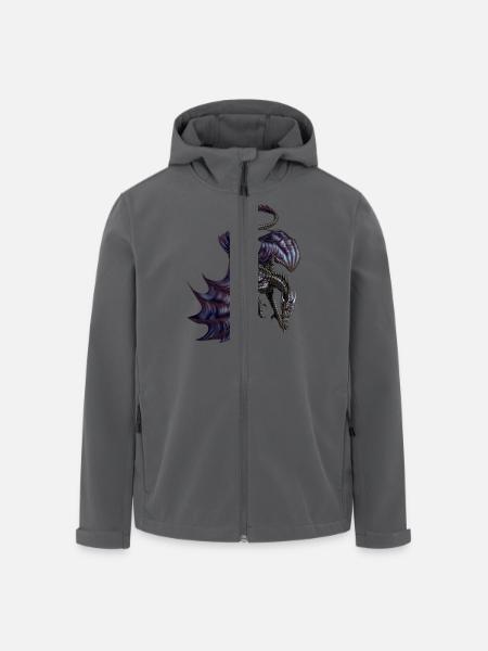 Schwarzer Drache - Recycelte Männer Softshell-Jacke von Stanley/Stella - Anthrazit