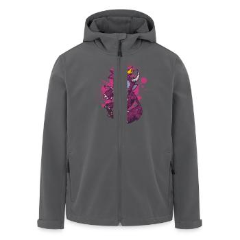 Pink Monster - Recycelte Männer Softshell-Jacke von Stanley/Stella - Anthrazit - Vorne - AI Model Male 185 light (185cm)