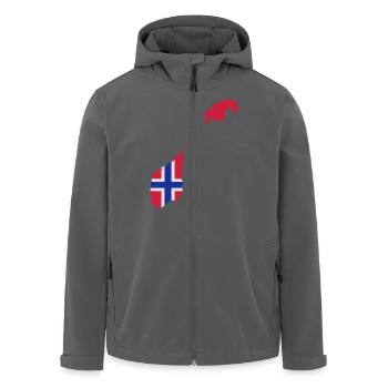 Norwegen - Recycelte Männer Softshell-Jacke von Stanley/Stella - Anthrazit - Vorne - AI Model Male 185 light (185cm)