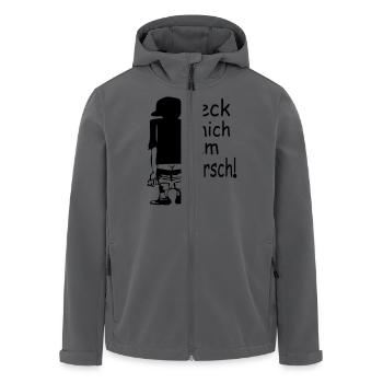 leck mich am arsch - Recycelte Männer Softshell-Jacke von Stanley/Stella - Anthrazit - Vorne - AI Model Male 185 light (185cm)