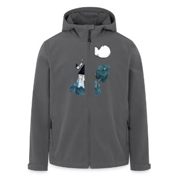 Haexenhaus mit Katze - Recycelte Männer Softshell-Jacke von Stanley/Stella - Anthrazit - Vorne - AI Model Male 185 light (185cm)