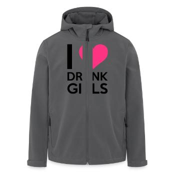 I Love Drunk Girls - Recycelte Männer Softshell-Jacke von Stanley/Stella - Anthrazit - Vorne - AI Model Male 185 light (185cm)
