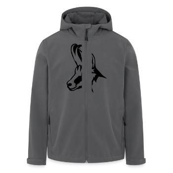 Gämsen wildes Tier 1102 - Recycelte Männer Softshell-Jacke von Stanley/Stella - Anthrazit - Vorne - AI Model Male 185 light (185cm)