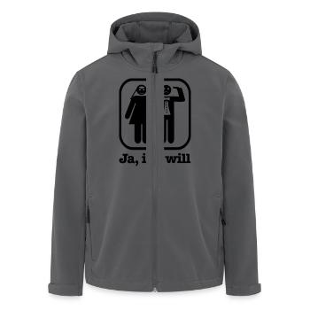 Ja, ich will - Recycelte Männer Softshell-Jacke von Stanley/Stella - Anthrazit - Vorne - AI Model Male 185 light (185cm)