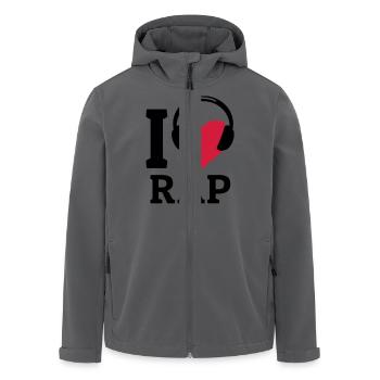 I love Rap - Recycelte Männer Softshell-Jacke von Stanley/Stella - Anthrazit - Vorne - AI Model Male 185 light (185cm)