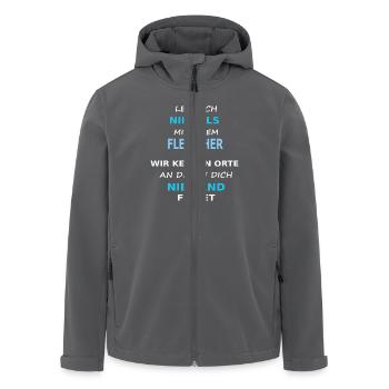 fleischer - Recycelte Männer Softshell-Jacke von Stanley/Stella - Anthrazit - Vorne - AI Model Male 185 light (185cm)