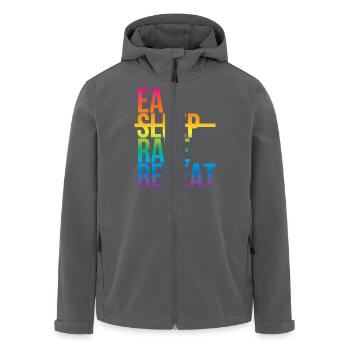 Rave - Eat sleep repeat3 - Recycelte Männer Softshell-Jacke von Stanley/Stella - Anthrazit - Vorne - AI Model Male 185 light (185cm)