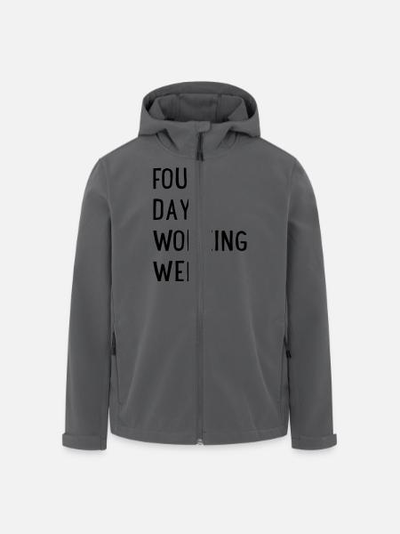 4 days a week - Men’s Recycled Softshell Jacket by Stanley/Stella - anthracite
