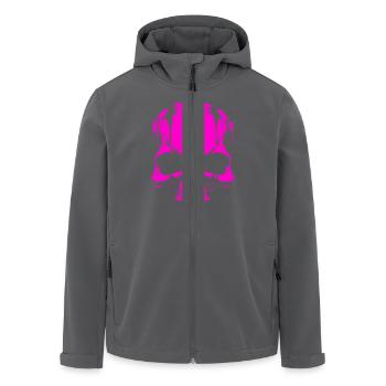 Pinker Skull Totenkopf - Recycelte Männer Softshell-Jacke von Stanley/Stella - Anthrazit - Vorne - AI Model Male 185 light (185cm)