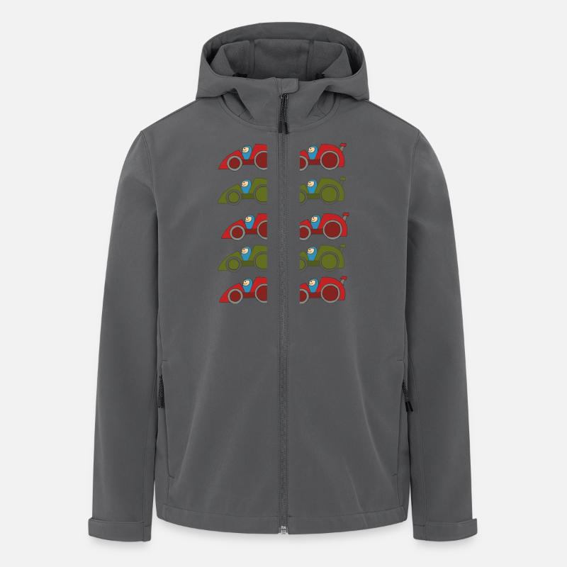 Course automobile 3 - Veste softshell homme en polyester recyclé Stanley/Stella - charbon