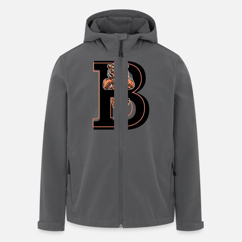 Letter b tiger - gift idea - Men’s Recycled Softshell Jacket by Stanley/Stella - anthracite