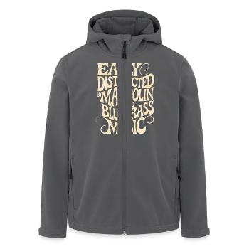 Faszination für Mandoline und Bluegrass - Recycelte Männer Softshell-Jacke von Stanley/Stella - Anthrazit - Vorne - AI Model Male 185 light (185cm)