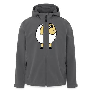 Schaf Guckt Skeptisch Kritisch Misstrauisch Starrt - Recycelte Männer Softshell-Jacke von Stanley/Stella - Anthrazit - Vorne - AI Model Male 185 light (185cm)