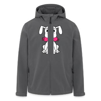 Hund Wurst Maul Hunger Essen Frisst Würstchen Süß - Recycelte Männer Softshell-Jacke von Stanley/Stella - Anthrazit - Vorne - AI Model Male 185 light (185cm)