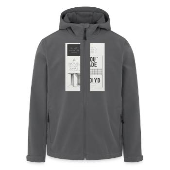 Poster für moderne Architektur - Recycelte Männer Softshell-Jacke von Stanley/Stella - Anthrazit - Vorne - AI Model Male 185 light (185cm)