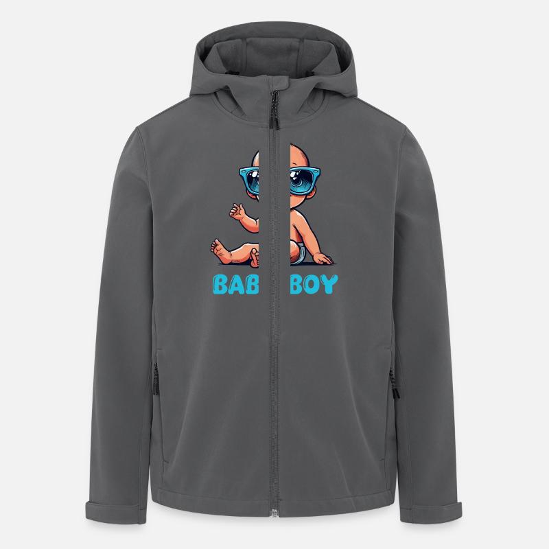 Bande dessinée pour bébé - Veste softshell homme en polyester recyclé Stanley/Stella - charbon