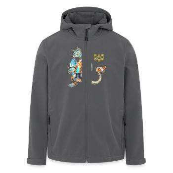 Wi-Fi Drache - Recycelte Männer Softshell-Jacke von Stanley/Stella - Anthrazit - Vorne - AI Model Male 185 light (185cm)