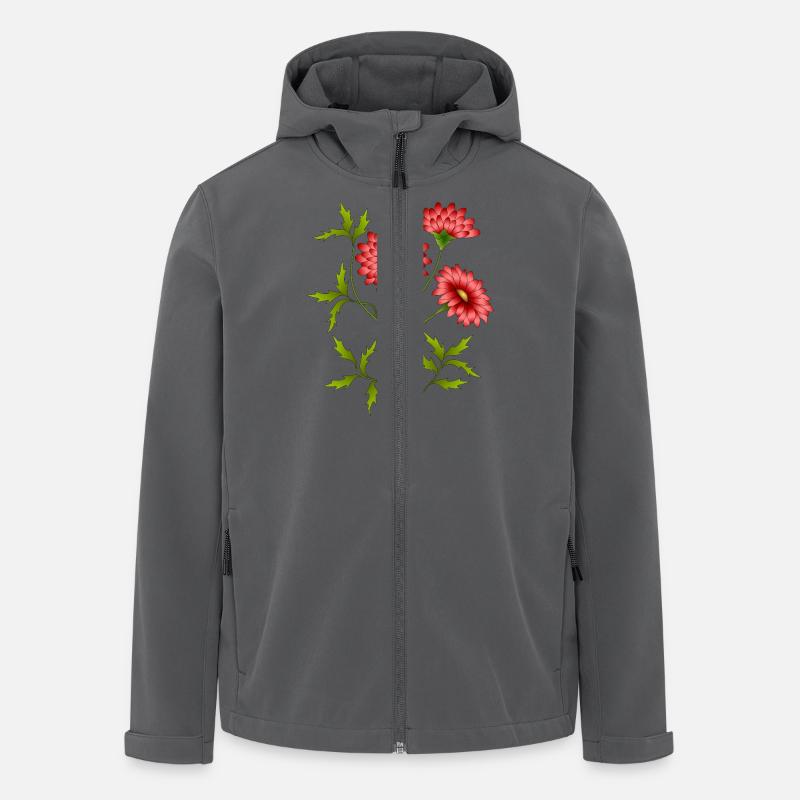 Fleur - Veste softshell homme en polyester recyclé Stanley/Stella - charbon