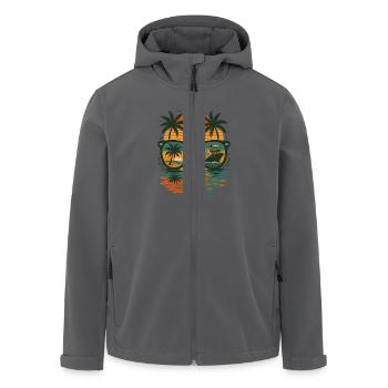 Sommerferien - Recycelte Männer Softshell-Jacke von Stanley/Stella - Anthrazit - Vorne - AI Model Male 185 light (185cm)